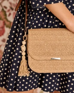 Polin et moi Bolsos*Bandolera Rafia Vera beige