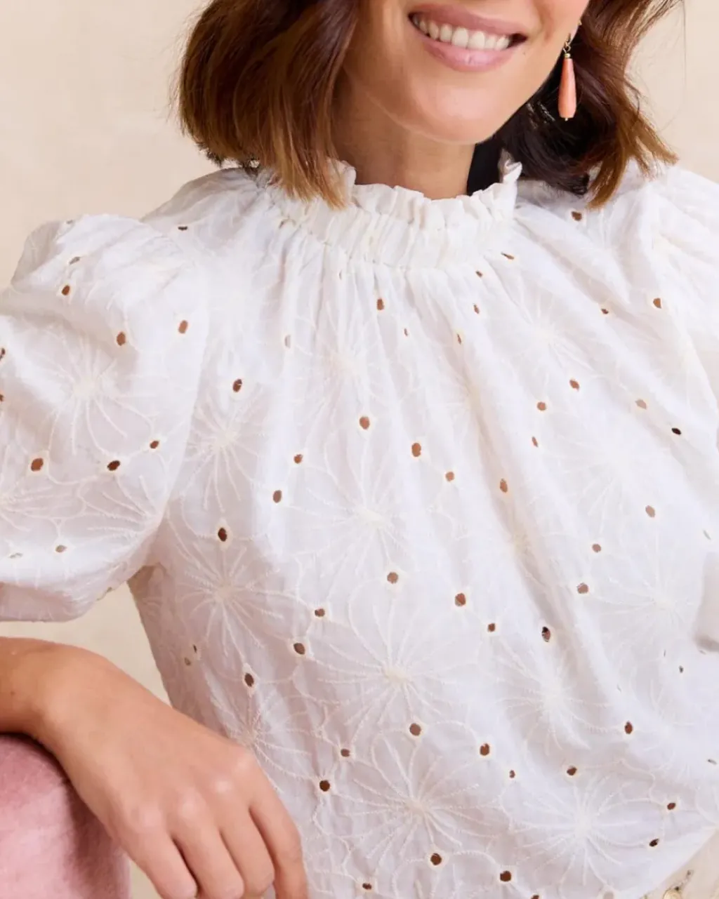 Polin et moi Blusas Y Camisas*Blusa Bordada Francesca blanco