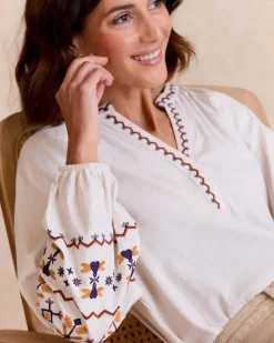 Polin et moi Blusas Y Camisas*Blusa Bordada Paulina Crudo