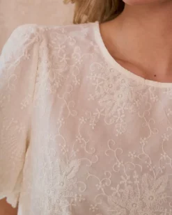 Polin et moi Blusas Y Camisas*Blusa Bordados Claire Crudo