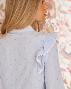 Polin et moi Maternidad|Blusas Y Camisas*Blusa Bordados Yaritza Celeste