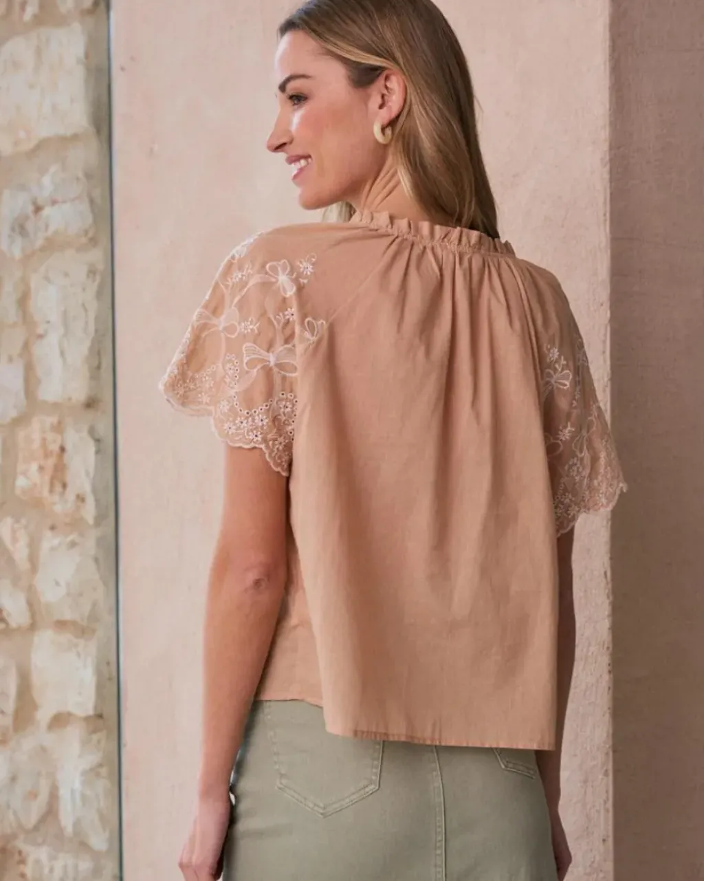 Polin et moi Maternidad|Blusas Y Camisas*Blusa Con Bordado Martha camel