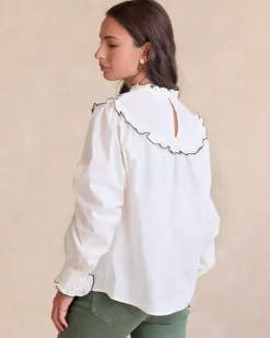 Polin et moi Blusas Y Camisas*Blusa Cuello Indiana BLANCO