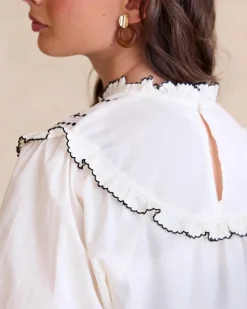 Polin et moi Blusas Y Camisas*Blusa Cuello Indiana BLANCO