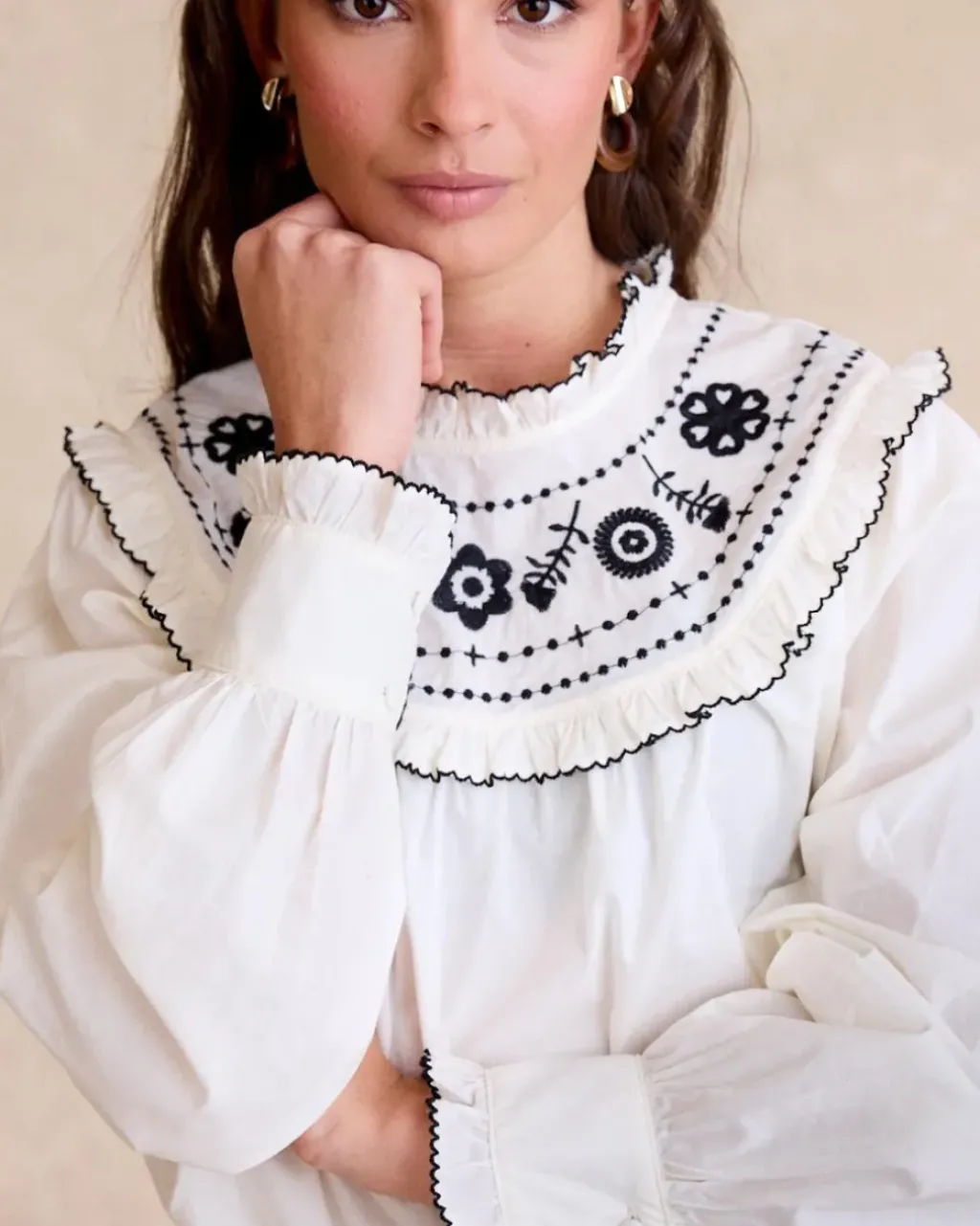 Polin et moi Blusas Y Camisas*Blusa Cuello Indiana BLANCO