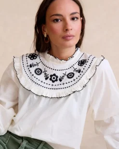 Polin et moi Blusas Y Camisas*Blusa Cuello Indiana BLANCO