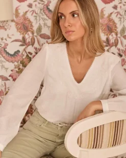 Polin et moi Blusas Y Camisas*Blusa Detalle Lucille BLANCO