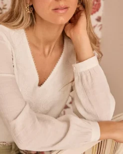 Polin et moi Blusas Y Camisas*Blusa Detalle Lucille BLANCO