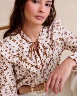 Polin et moi Blusas Y Camisas*Blusa Estampada Azucena Crudo
