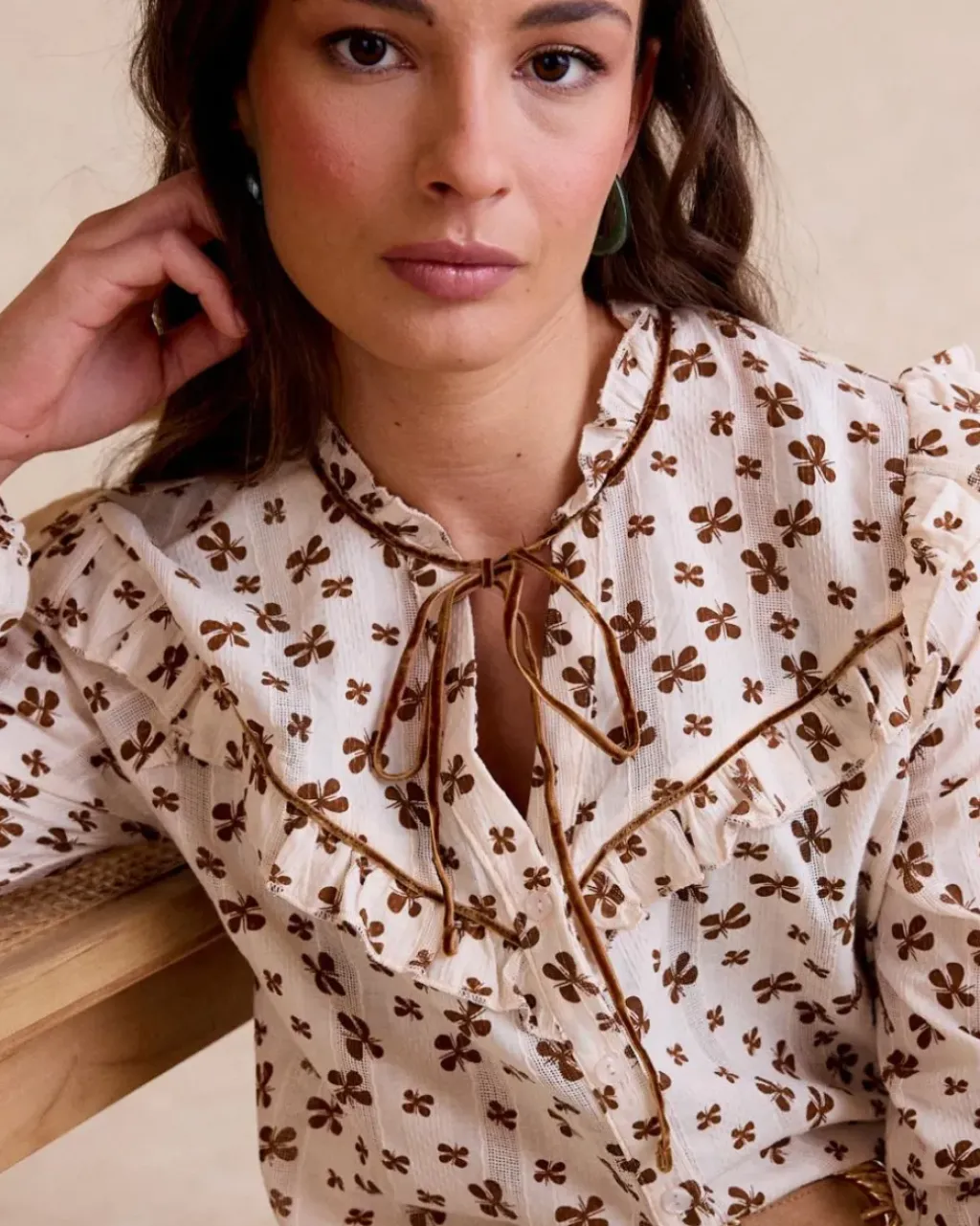 Polin et moi Blusas Y Camisas*Blusa Estampada Azucena Crudo