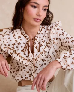 Polin et moi Blusas Y Camisas*Blusa Estampada Azucena Crudo
