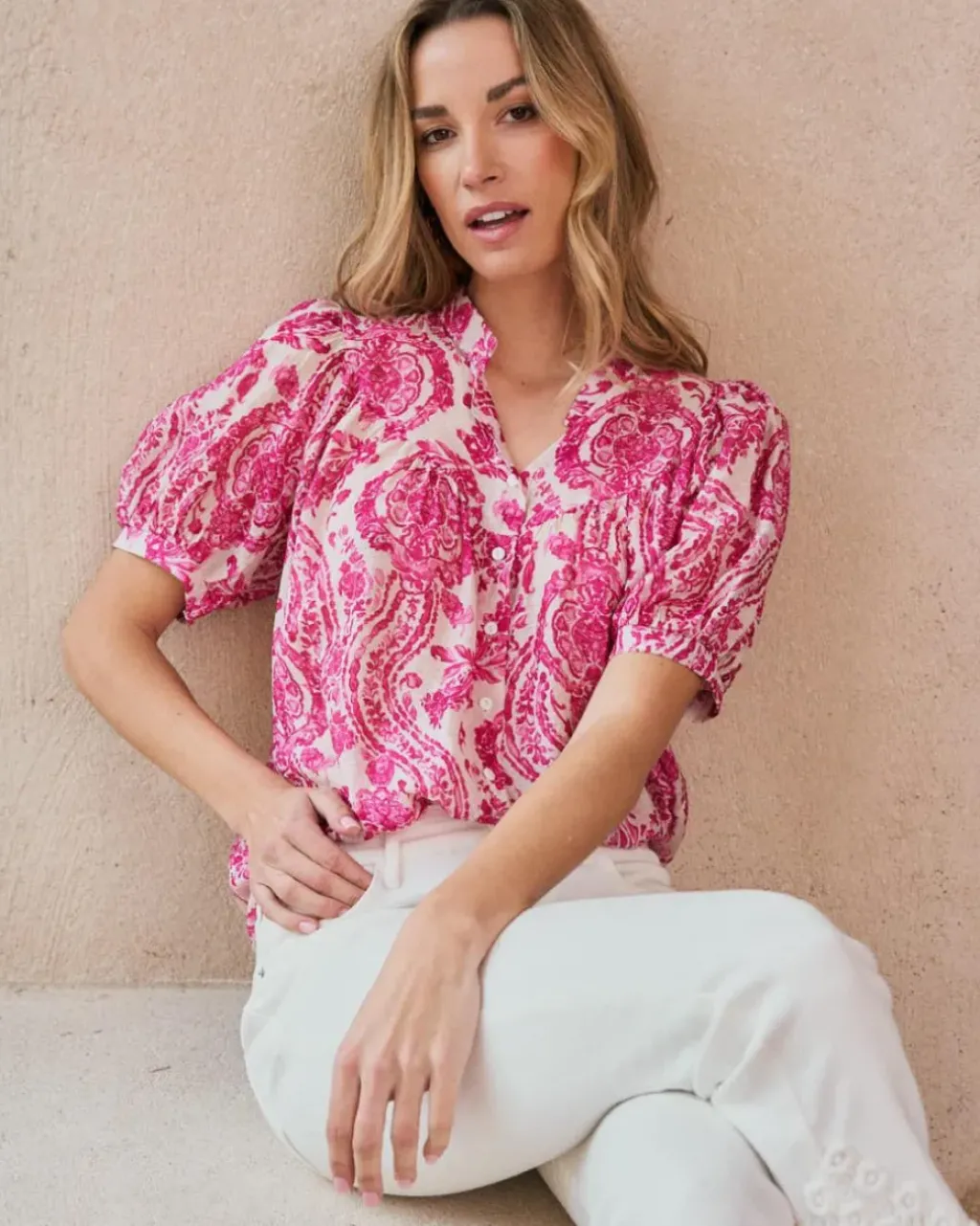 Polin et moi Maternidad|Blusas Y Camisas*Blusa Estampada Elisabeth Rosa