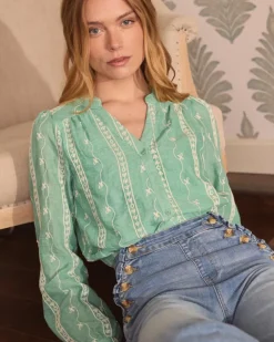 Polin et moi Maternidad|Blusas Y Camisas*Blusa Flores Amara menta