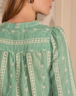 Polin et moi Maternidad|Blusas Y Camisas*Blusa Flores Amara menta