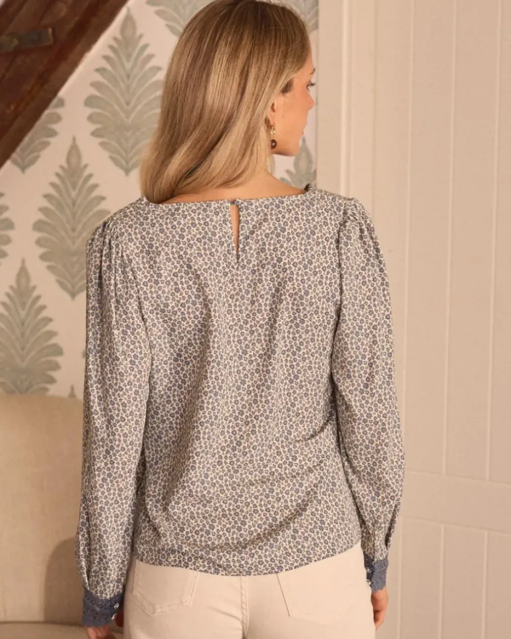 Polin et moi Blusas Y Camisas*Blusa Flores Belisa Crema