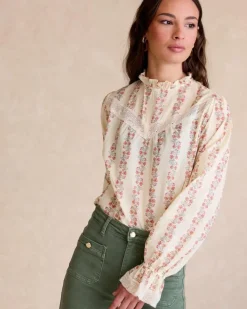 Polin et moi Blusas Y Camisas*Blusa Flores Claudi Crudo