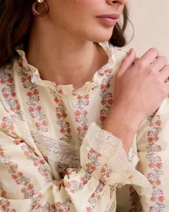 Polin et moi Blusas Y Camisas*Blusa Flores Claudi Crudo