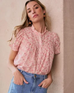 Polin et moi Blusas Y Camisas*Blusa Flores Garine Nude