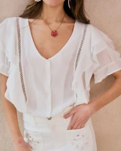 Polin et moi Blusas Y Camisas*Blusa Lisa Gala blanco