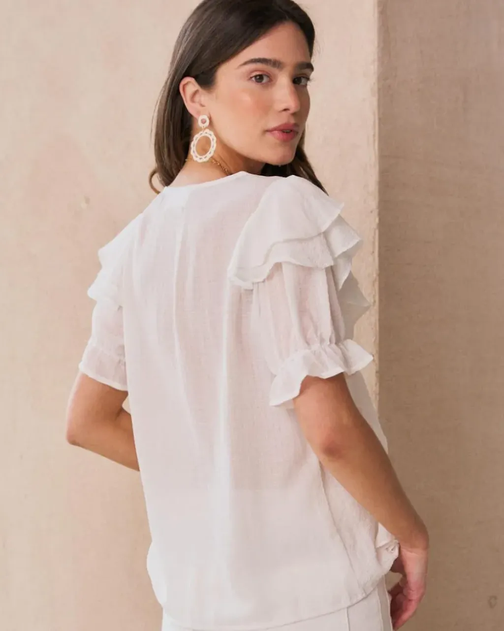 Polin et moi Blusas Y Camisas*Blusa Lisa Gala blanco