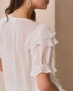 Polin et moi Blusas Y Camisas*Blusa Lisa Gala blanco