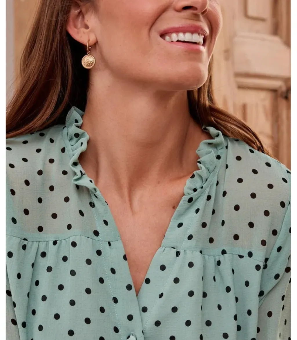 Polin et moi Maternidad|Blusas Y Camisas*Blusa Topos Elama Eucalipto