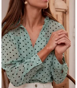 Polin et moi Maternidad|Blusas Y Camisas*Blusa Topos Elama Eucalipto