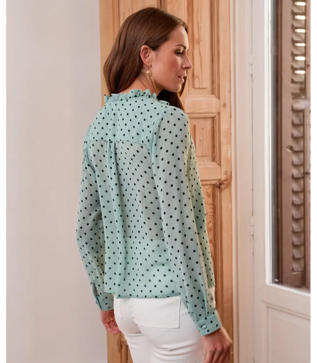 Polin et moi Maternidad|Blusas Y Camisas*Blusa Topos Elama Eucalipto