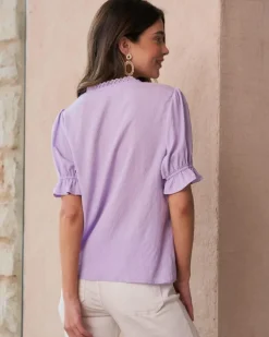 Polin et moi Blusas Y Camisas*Blusa Volantes Zelicia Lila