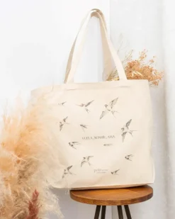 Polin et moi Bolsos*Bolsa Solidaria “El vuelo de las golondrinas” Beige