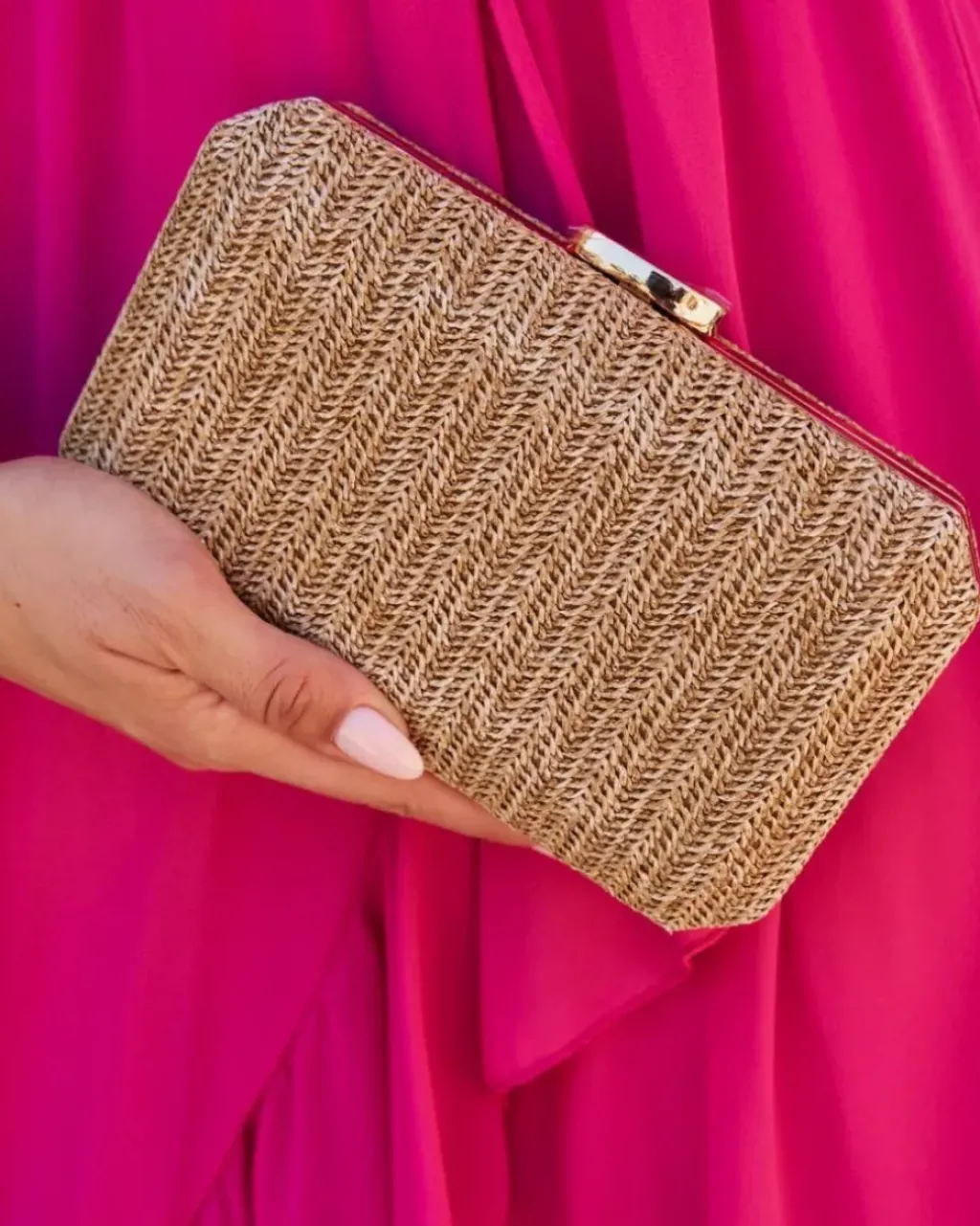 Polin et moi Bolsos*Bolso Rafia Pablina Marrón