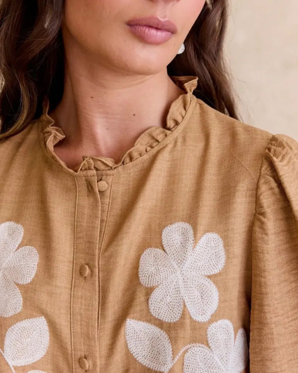 Polin et moi Maternidad|Blusas Y Camisas*Camisa Bordada Ciela CAMEL