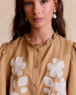 Polin et moi Maternidad|Blusas Y Camisas*Camisa Bordada Ciela CAMEL