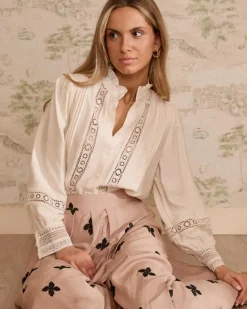 Polin et moi Maternidad|Blusas Y Camisas*Camisa Bordados Cassie Crudo