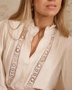 Polin et moi Maternidad|Blusas Y Camisas*Camisa Bordados Cassie Crudo