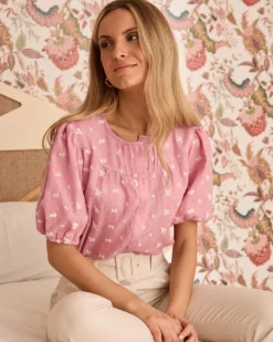Polin et moi Blusas Y Camisas*Camisa Con Bordados Lia ROSA