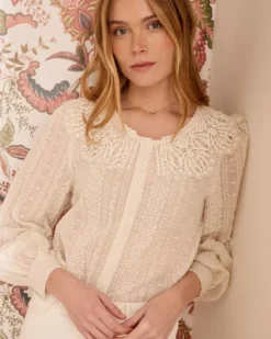 Polin et moi Maternidad|Blusas Y Camisas*Camisa Cuello Puntilla Pilar Crudo