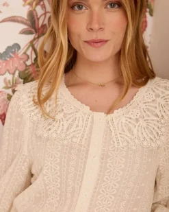 Polin et moi Maternidad|Blusas Y Camisas*Camisa Cuello Puntilla Pilar Crudo