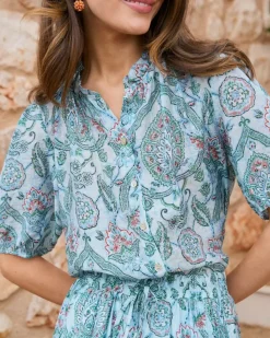 Polin et moi Maternidad|Blusas Y Camisas*Camisa Estampado Lirel Turquesa