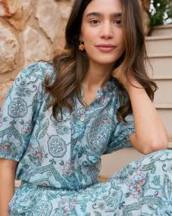 Polin et moi Maternidad|Blusas Y Camisas*Camisa Estampado Lirel Turquesa
