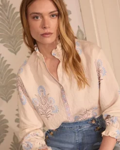 Polin et moi Maternidad|Blusas Y Camisas*Camisa Flores Eulalia Crudo