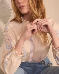 Polin et moi Maternidad|Blusas Y Camisas*Camisa Flores Eulalia Crudo