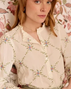 Polin et moi Blusas Y Camisas*Camisa Flores Perlina Crudo