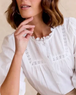 Polin et moi Maternidad|Blusas Y Camisas*Camisa Mangas Tulipa BLANCO