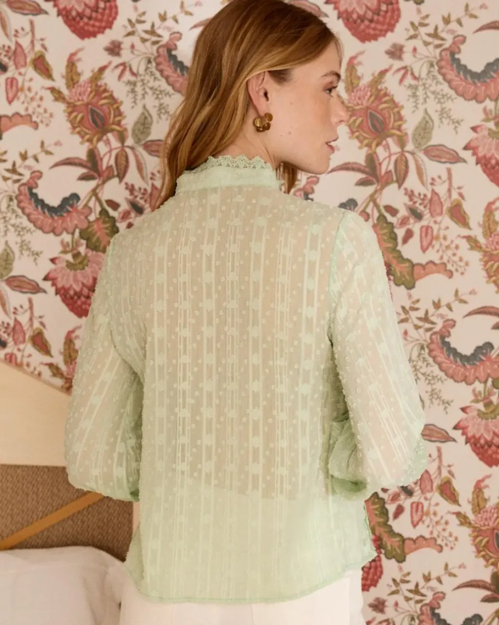 Polin et moi Maternidad|Blusas Y Camisas*Camisa Plumeti Cali menta