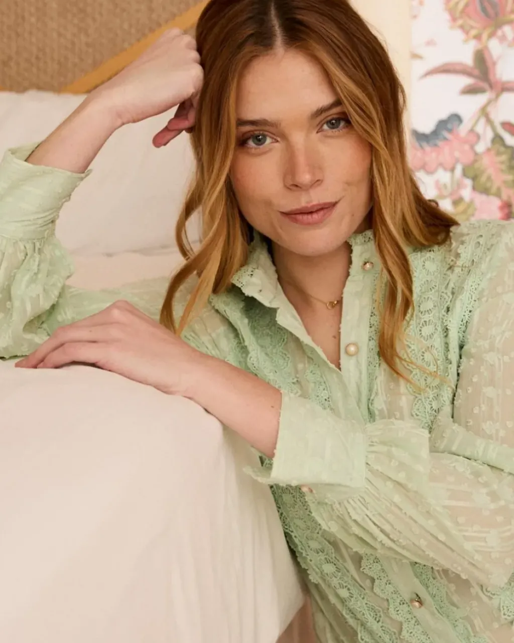 Polin et moi Maternidad|Blusas Y Camisas*Camisa Plumeti Cali menta