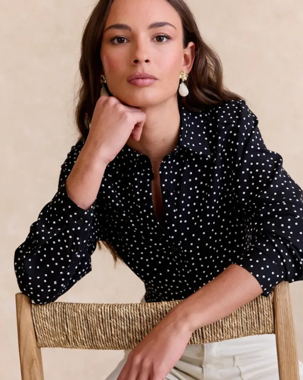 Polin et moi Maternidad|Blusas Y Camisas*Camisa Topos Pareli negro