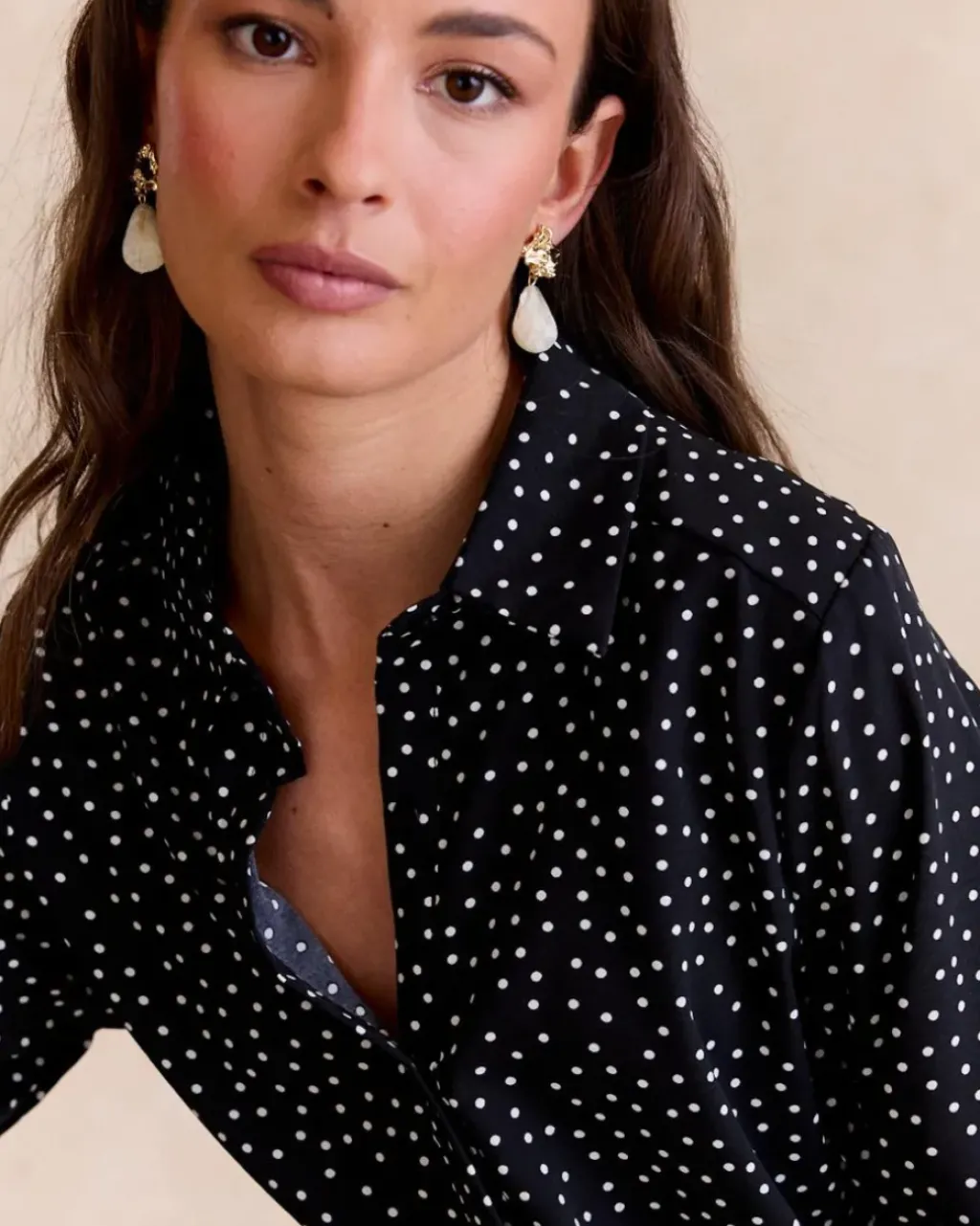 Polin et moi Maternidad|Blusas Y Camisas*Camisa Topos Pareli negro