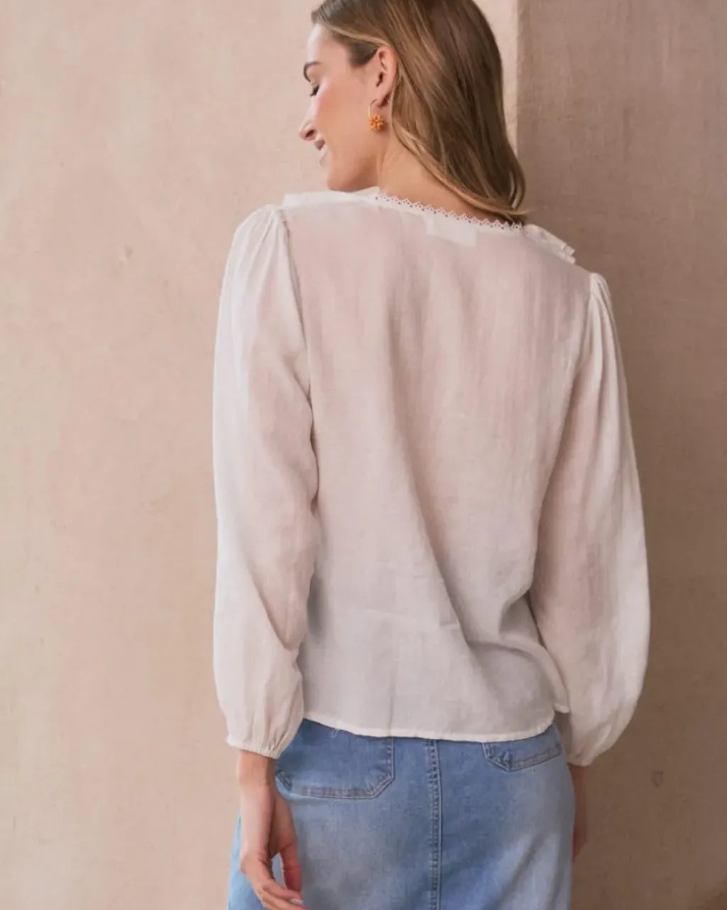 Polin et moi Blusas Y Camisas*Camisa Volante Julieta blanco