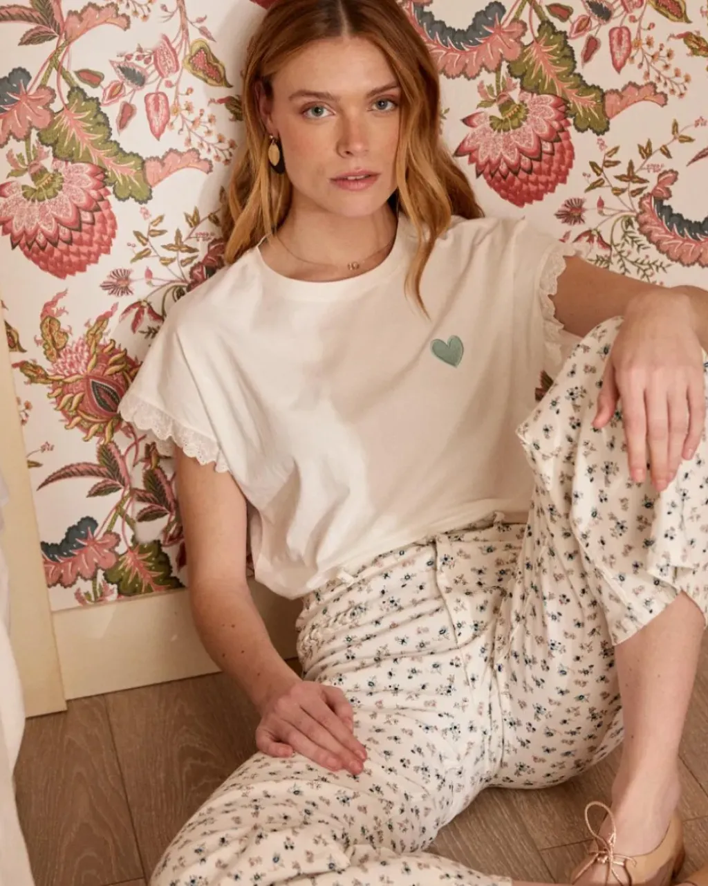 Polin et moi Camisetas Y Tops*Camiseta Corazón Talia Eucalipto